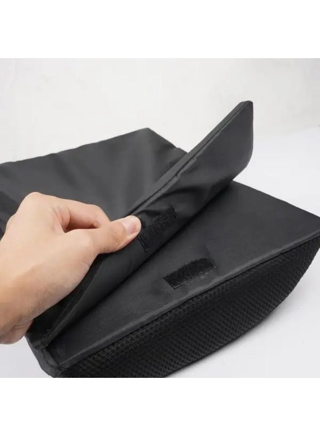 2 In 1 Multifunctional Car Seat Cushion And Storage Box Portable Foldable Organizer Black - Image 5